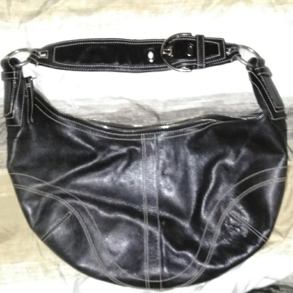 Coach Handbags - Coach black leather hobo